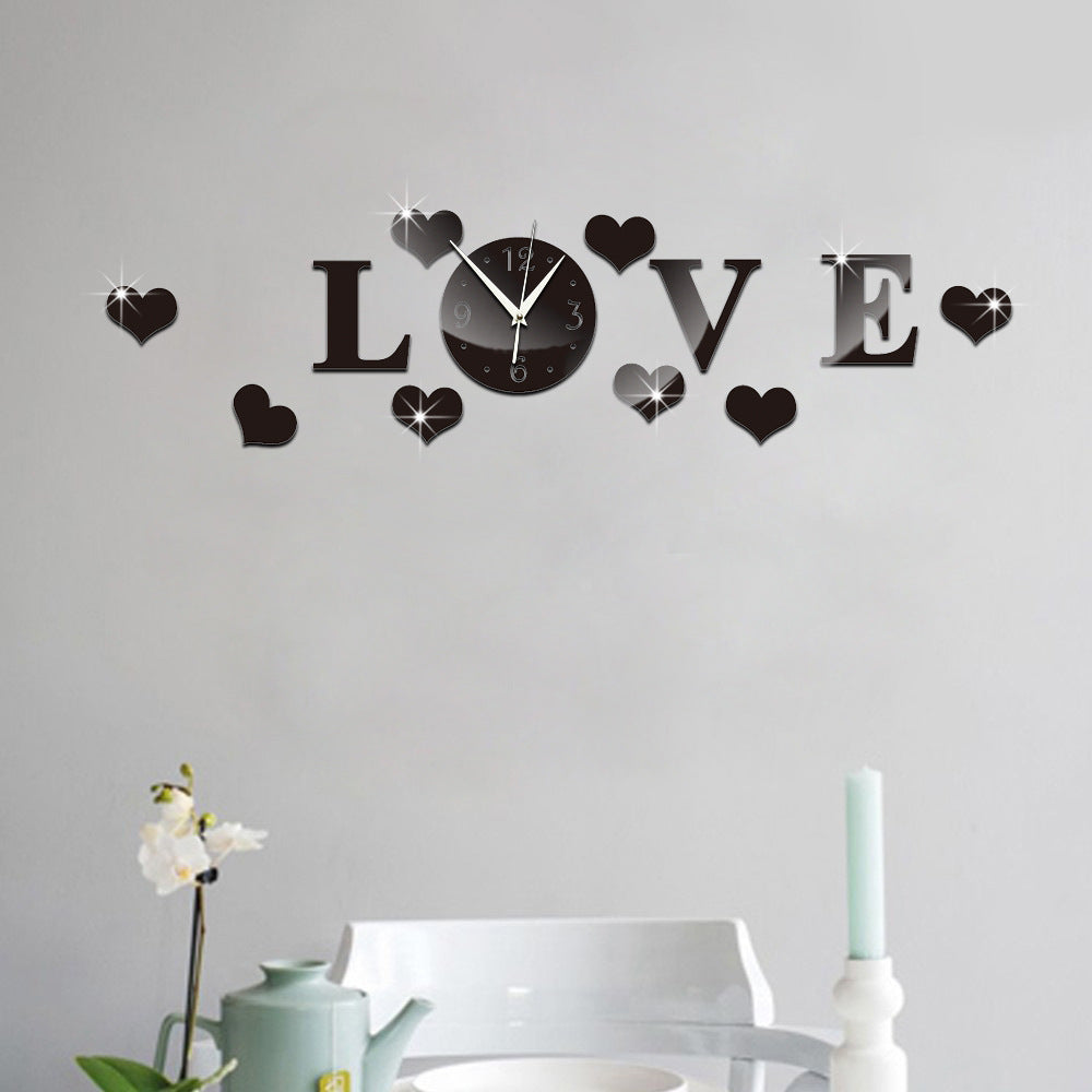 Orologio da parete LOVE e cuori