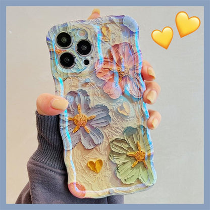 Custodia Telefono Fiori Blu