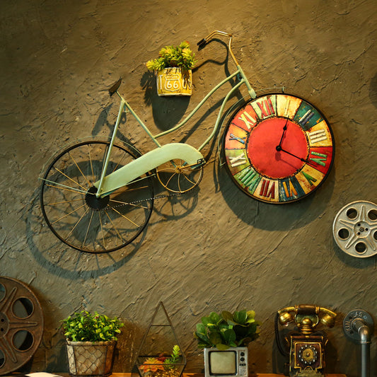 Orologio da parete Bicicletta e orologio colorato