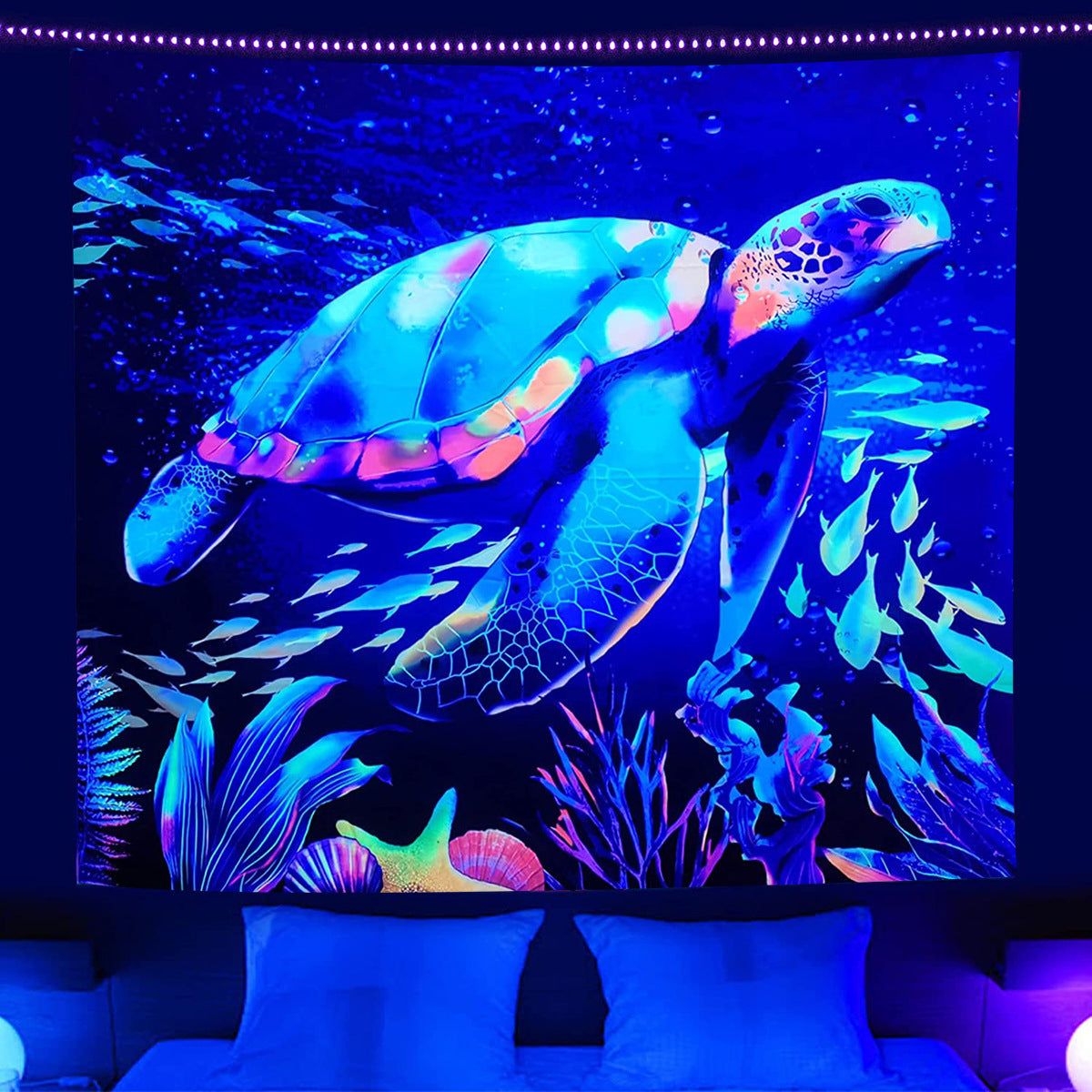 Arazzo Tartaruga Fluorescente