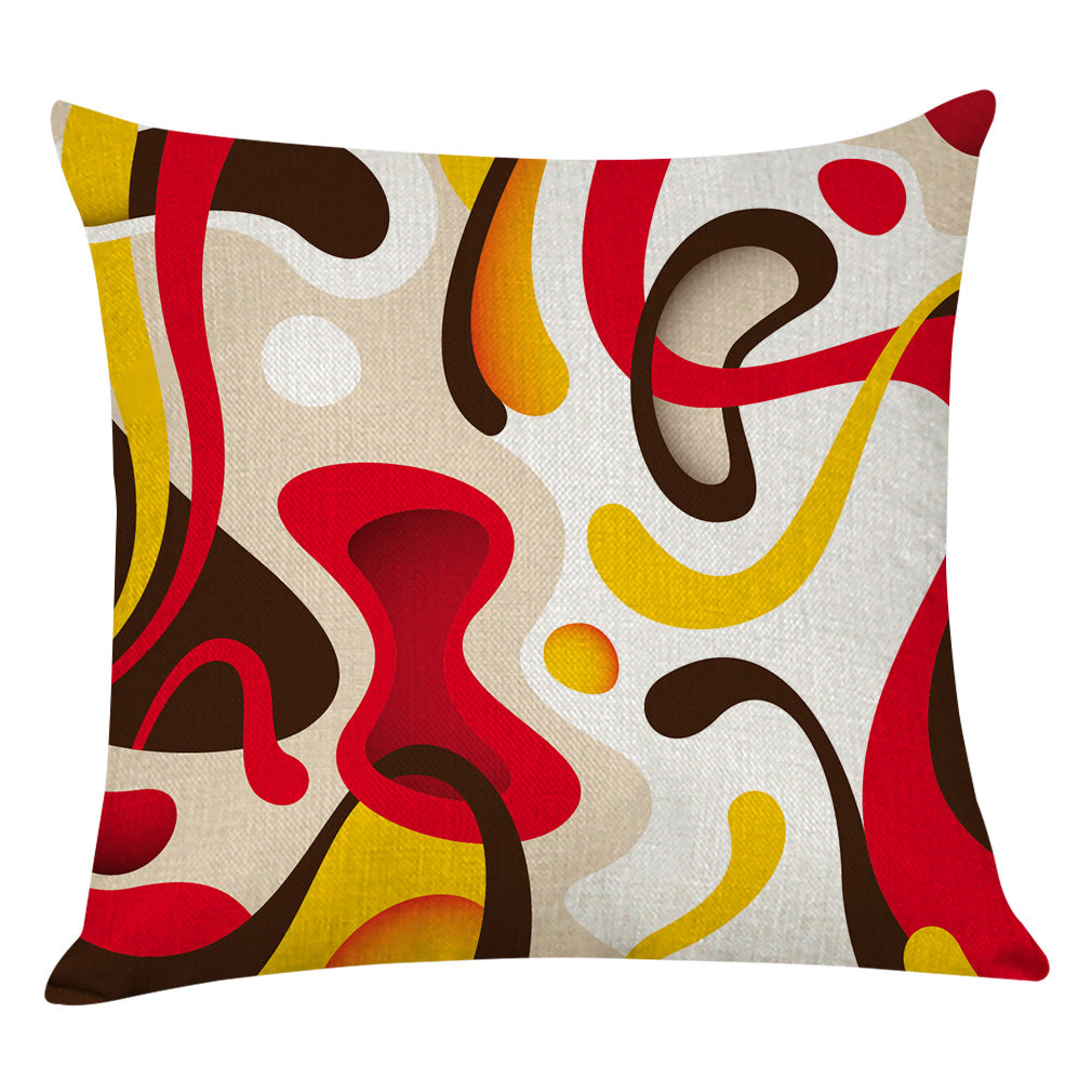 Federa cotone-lino astratta