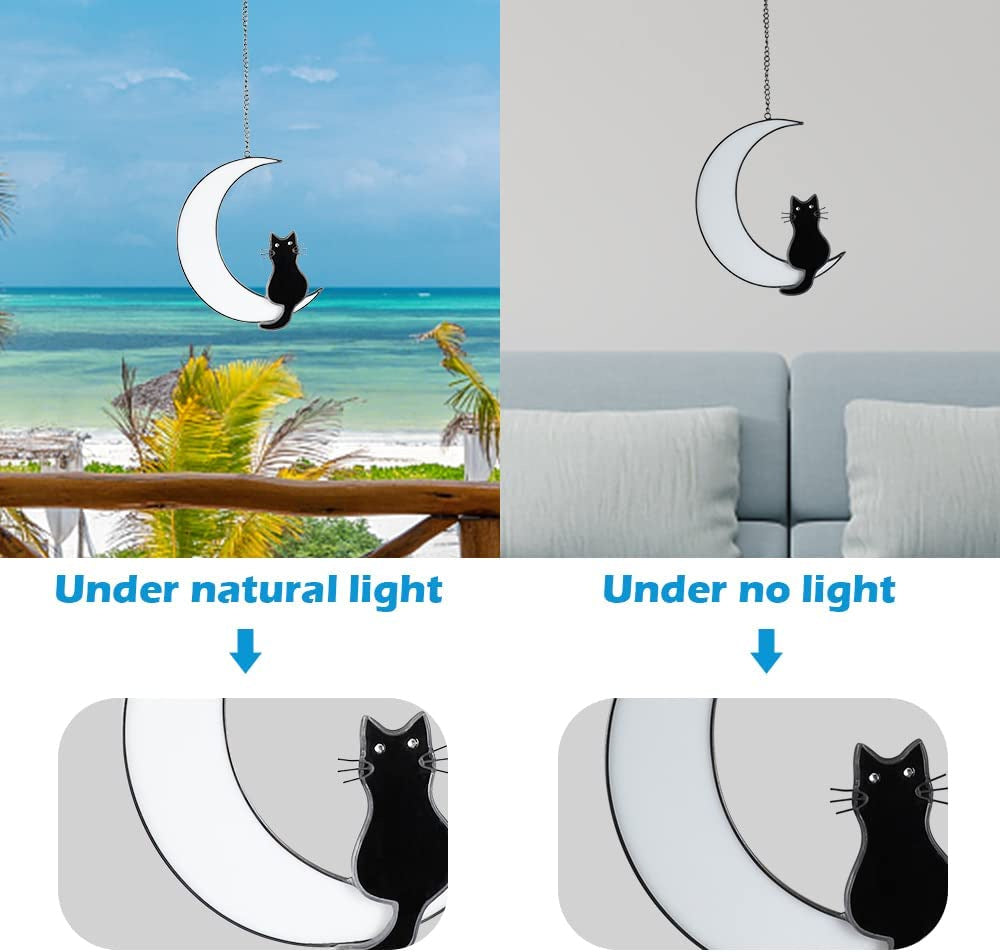 Ciondolo gatto luna