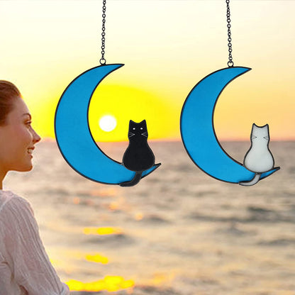 Ciondolo gatto luna