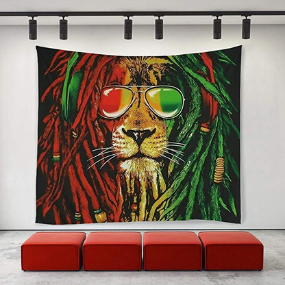 Arazzo leone hippie