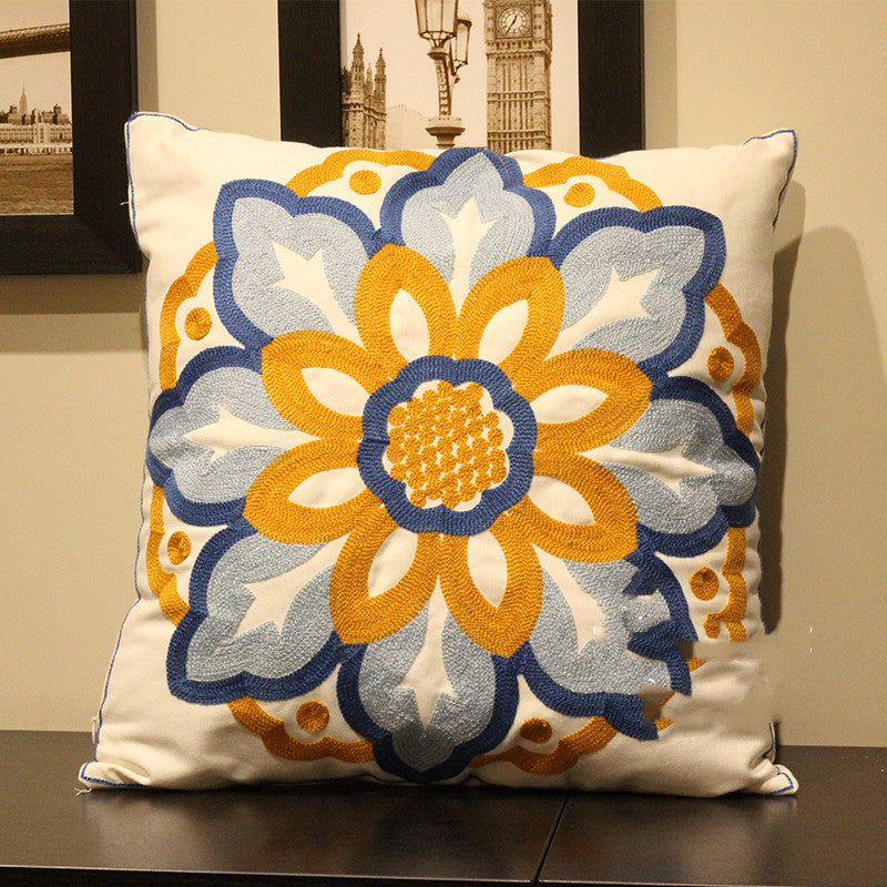 Copricuscino Ricamato Fiori
