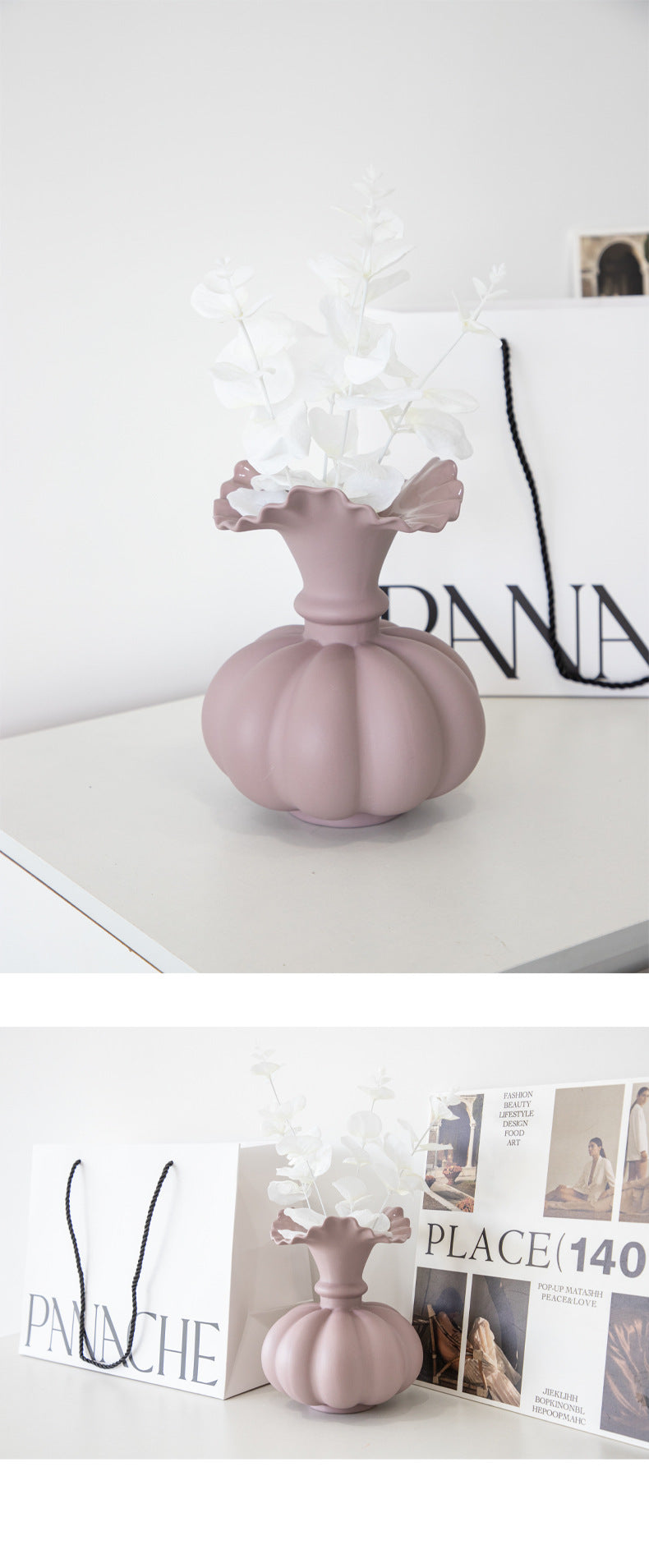 Vaso in ceramica stile nordico