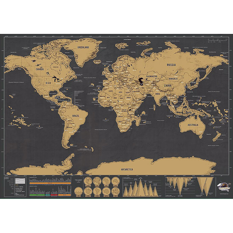 Mappa del mondo da grattare