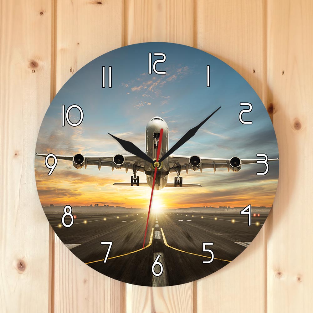 Orologio da parete Aeroplano tramonto