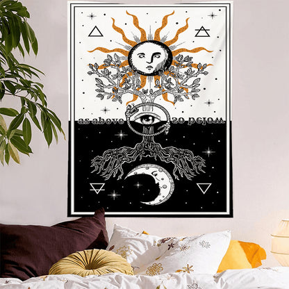 Panno decorativo sole-luna