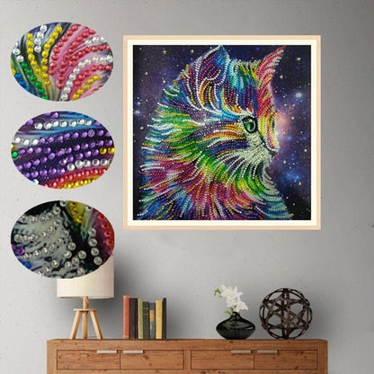 Quadro diamanti gatto