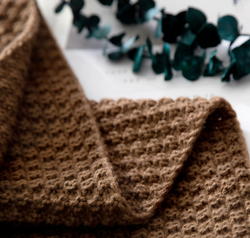 Coperta lana con nappe