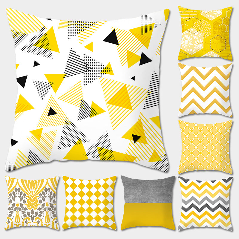 Cuscino giallo geometrico
