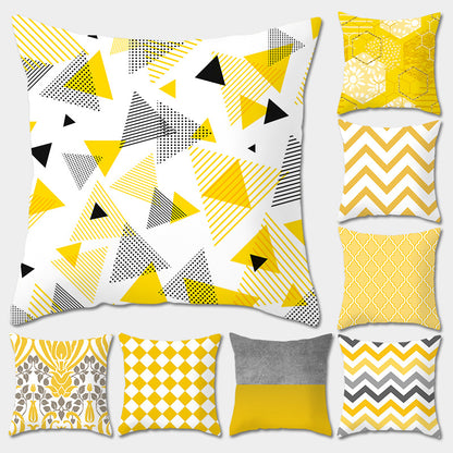 Cuscino giallo geometrico