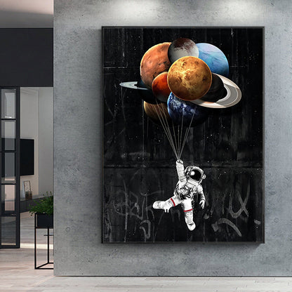 QUADRO ASTRONAUTA ACQUERELLO