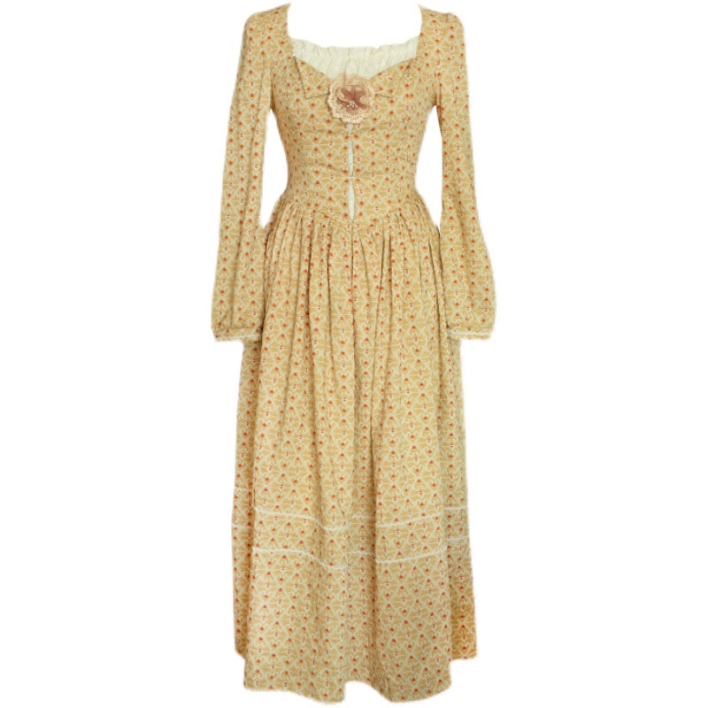 Vestito rococo stampa fiori