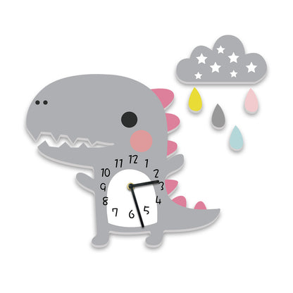 Orologio da parete Dinosauro cloud azzurro