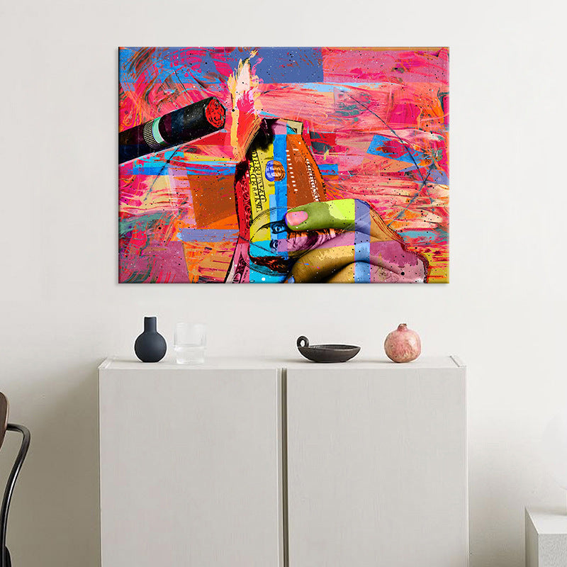 Quadro astratto rosa