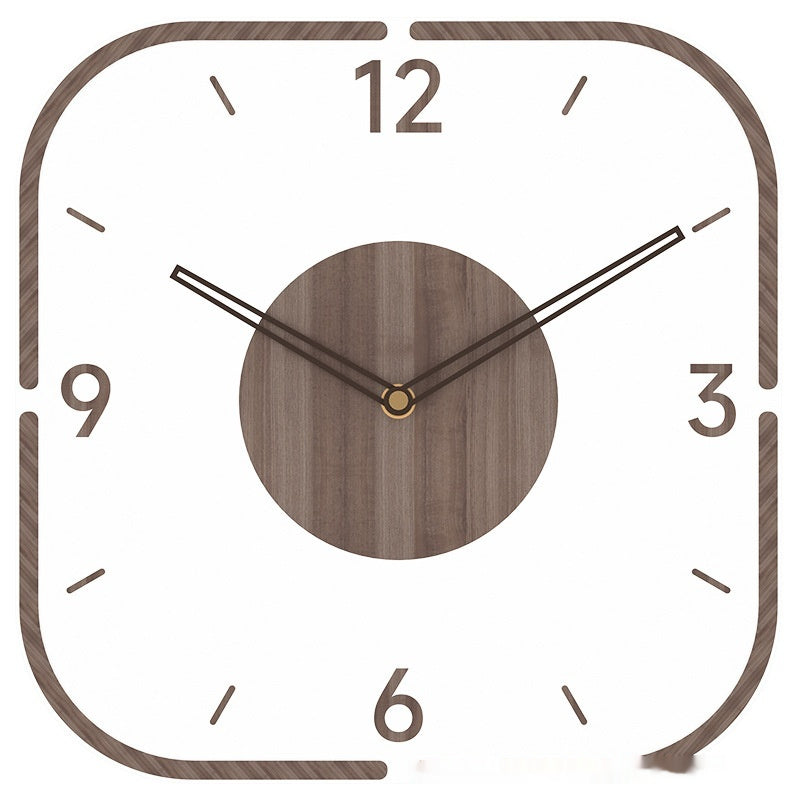 Orologio da parete Quadrato legno naturale