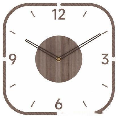 Orologio da parete Quadrato legno naturale