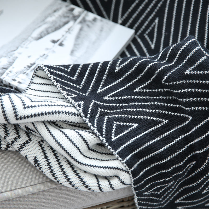 Coperta cotone geometrica