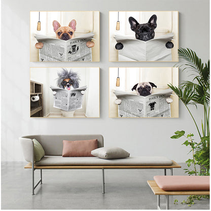 Quadro cane che legge