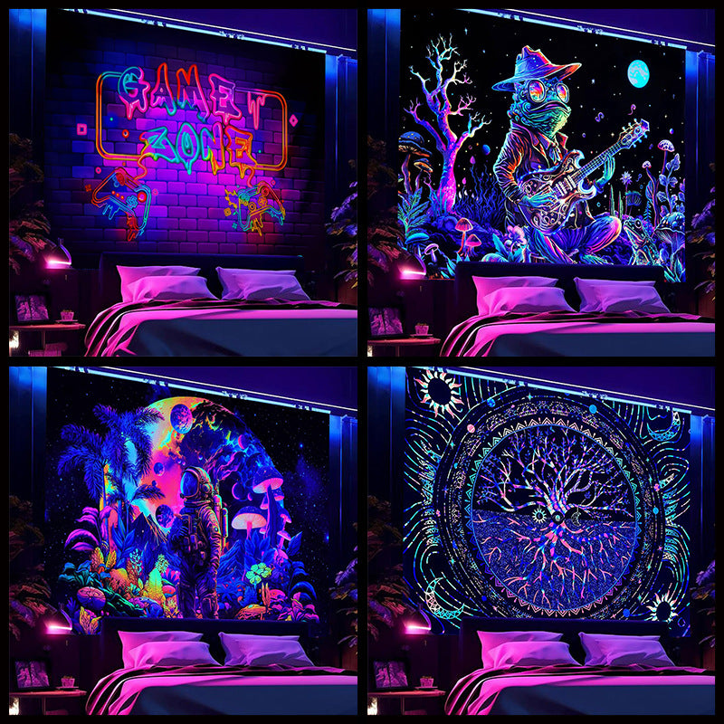 Tappeto teschio fluorescente