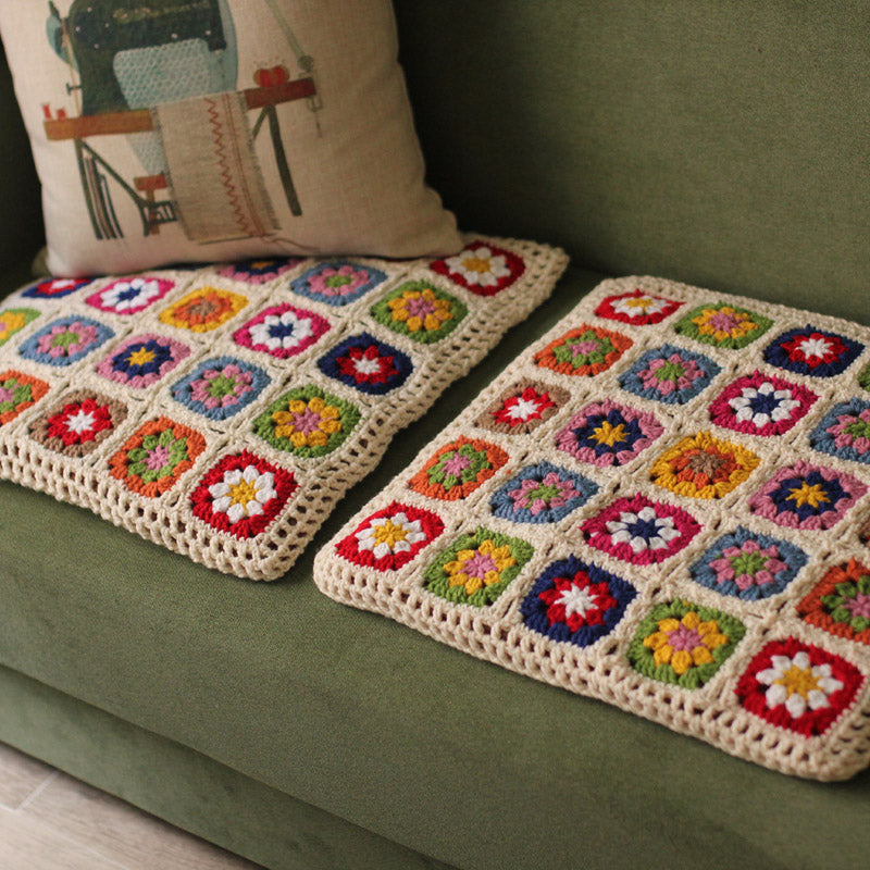 Cuscino uncinetto fiori