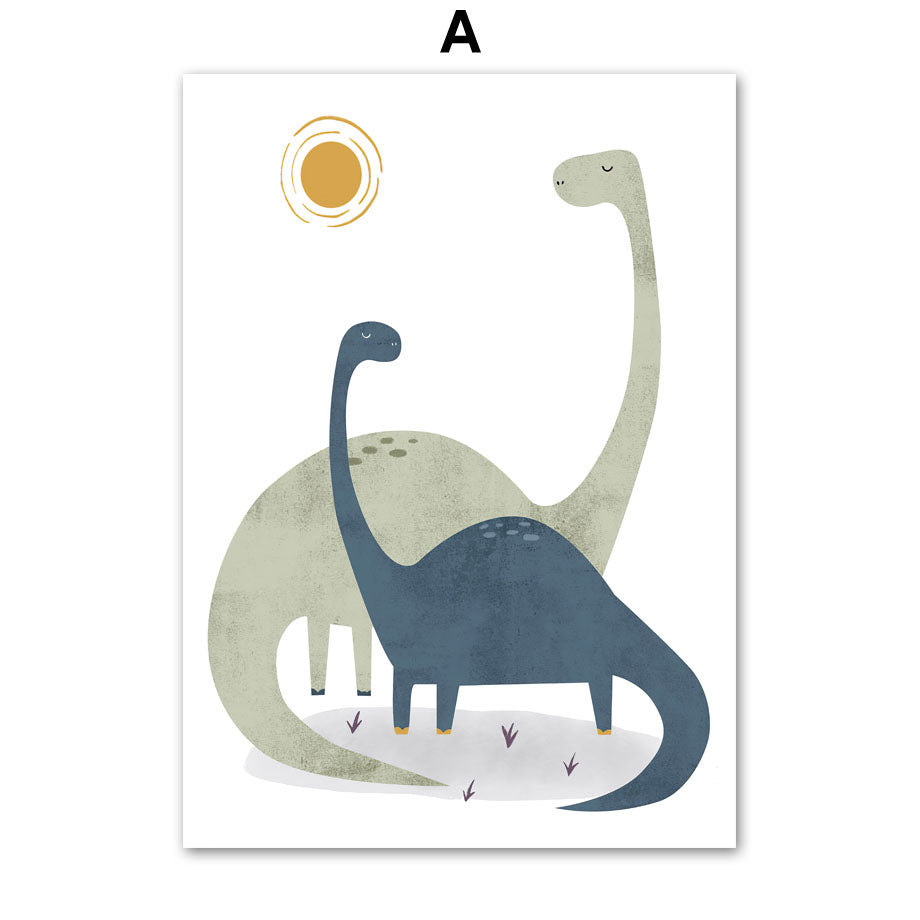 Quadro dinosauro e montagne