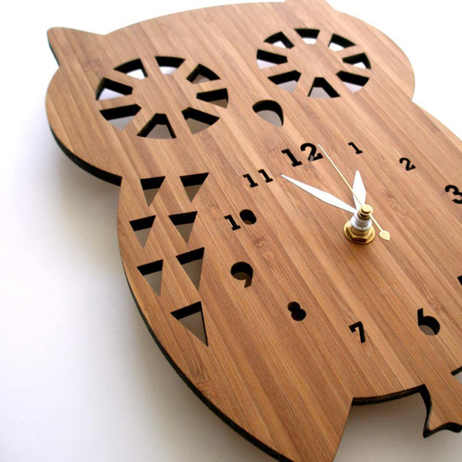 Orologio da parete Gufo legno