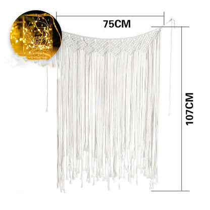 Acchiappasogni macramé con verga legno
