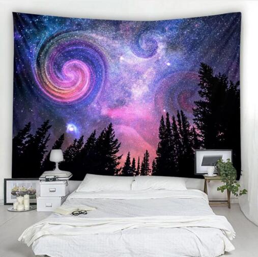 Arazzo Spirale cosmica con paesaggio
