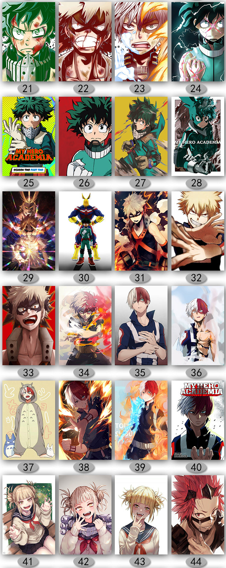 Poster Personaggi Anime