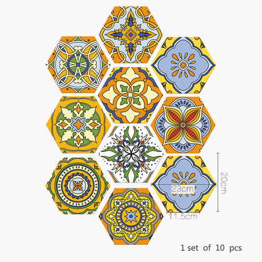 Adesivo murale Mandala geometrici esagonali