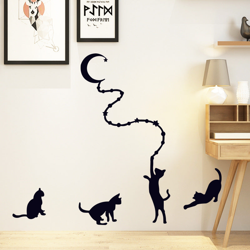 Sticker gatto nero