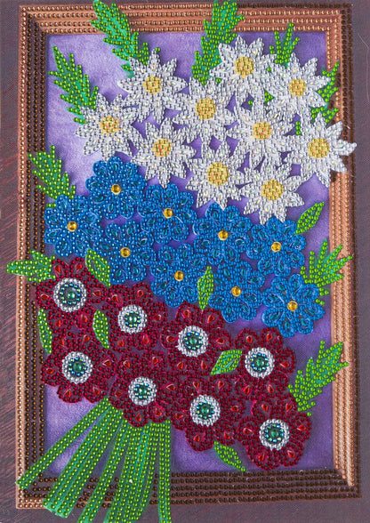 Quadro diamanti floreale