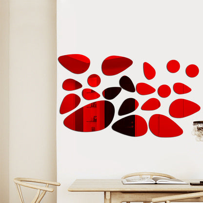 Specchio murale 3D pietre