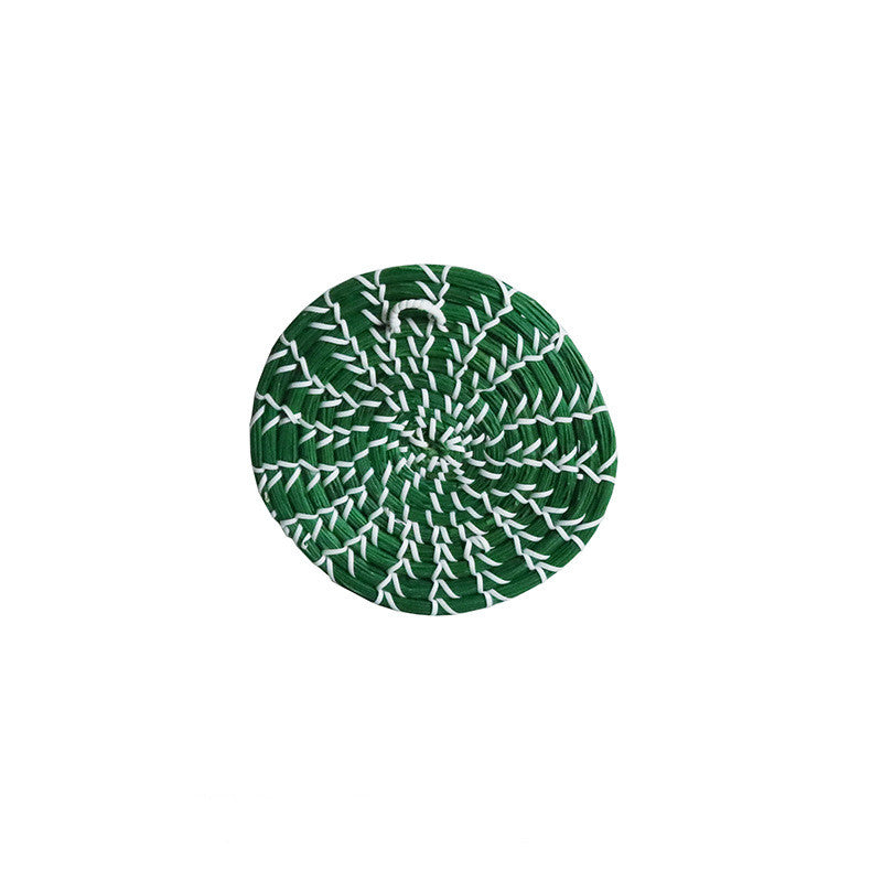 Decorazione paglia tessuta