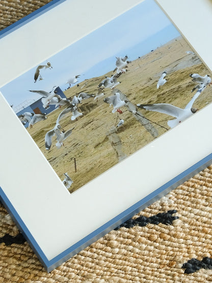 Quadro blu e grigio