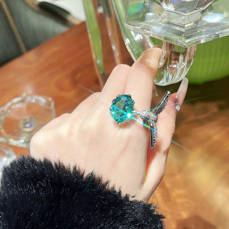 Anello uccello dipinto