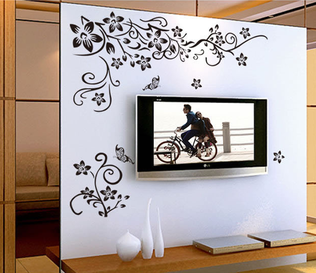 Sticker Farfalla Fiori