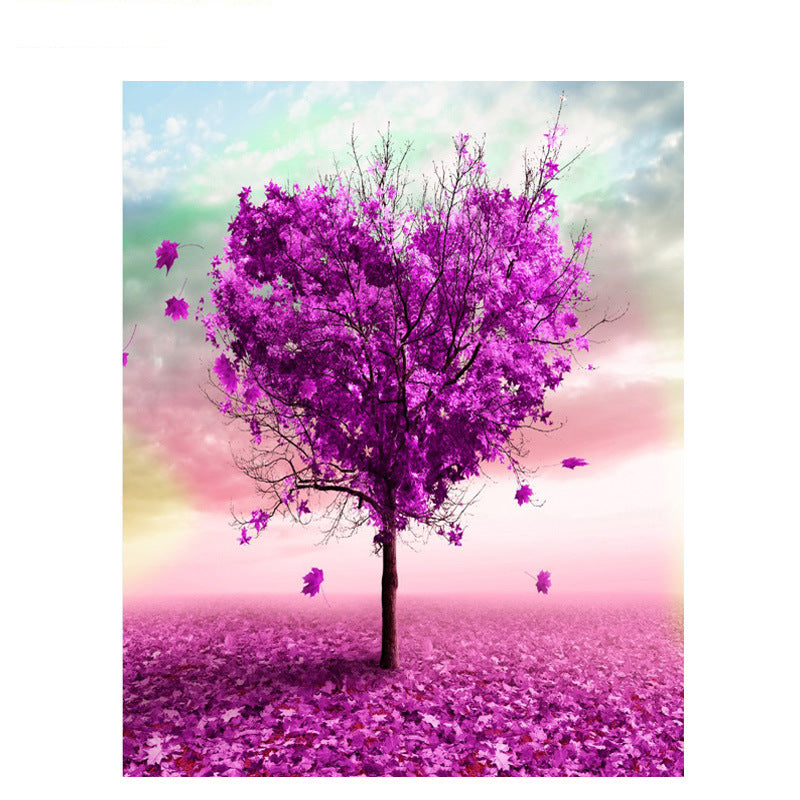 Quadro albero dal cuore rosso