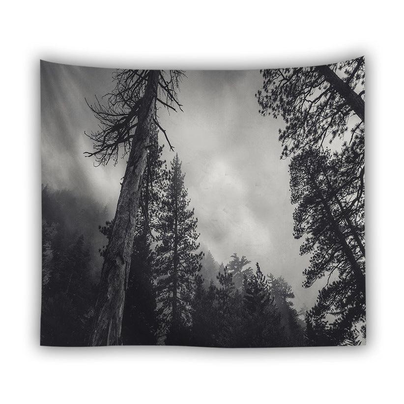Arazzo foresta e luna