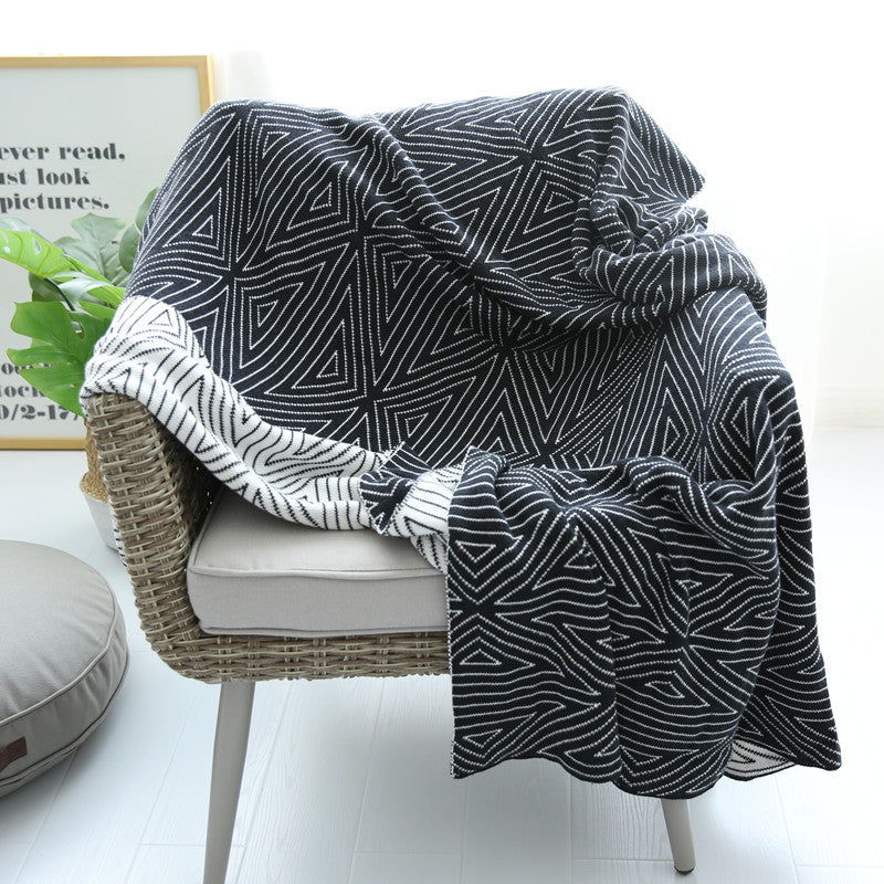 Coperta cotone geometrica