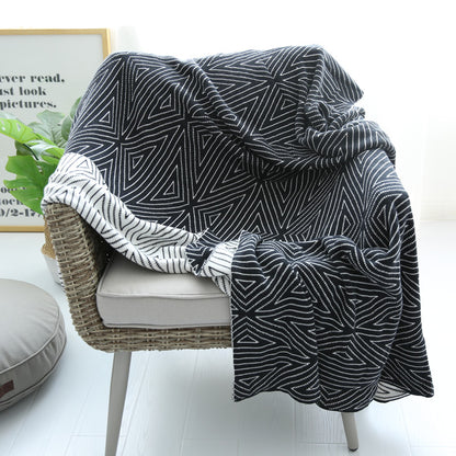 Coperta cotone geometrica