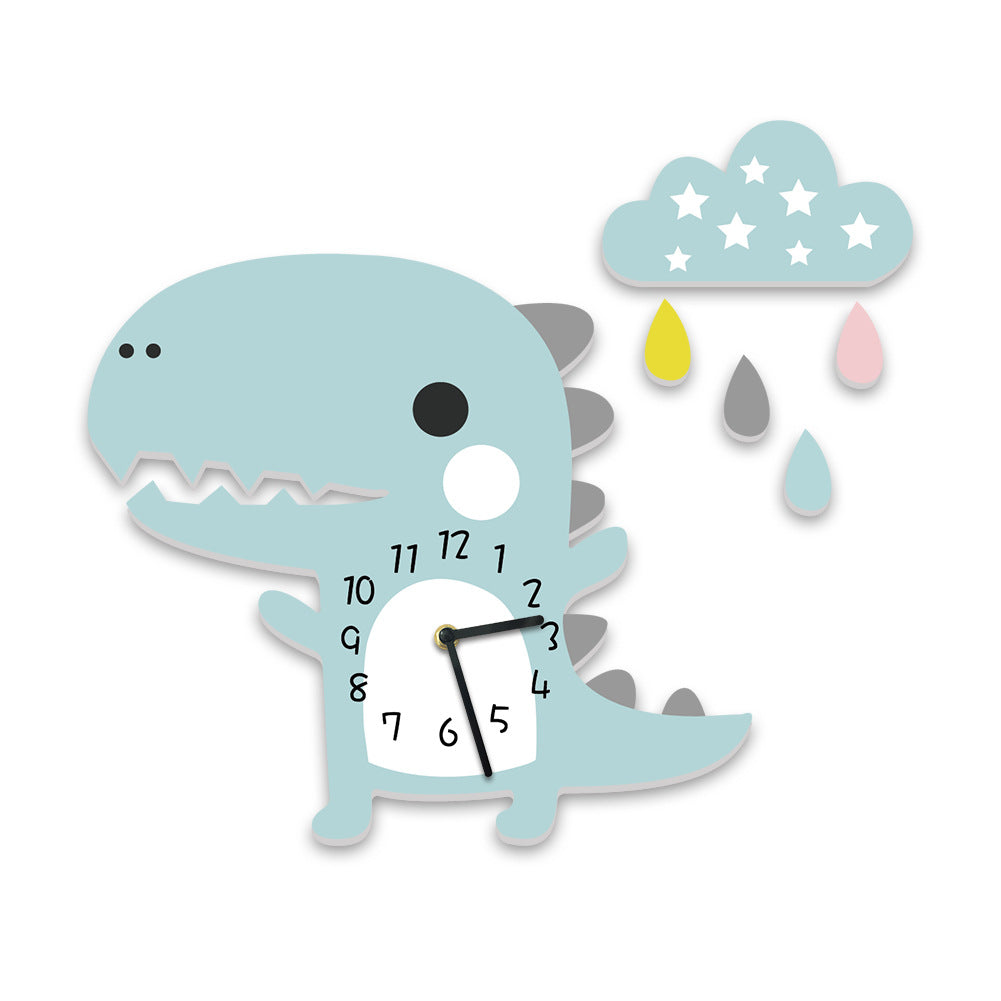 Orologio da parete Dinosauro cloud azzurro