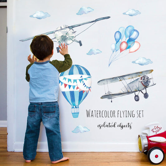 Quadro su tela Aeroplani e palloni