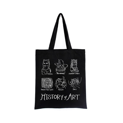 Borsa tela stile gatto d'arte