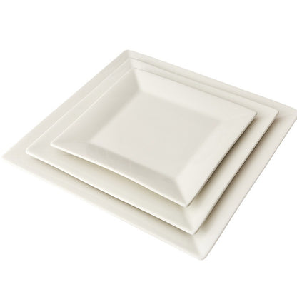 Piatto quadrato bianco