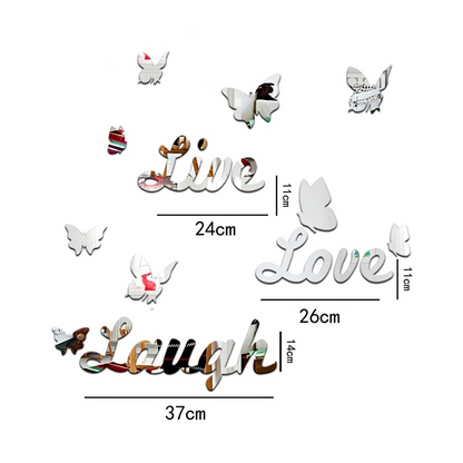 Sticker specchio farfalle