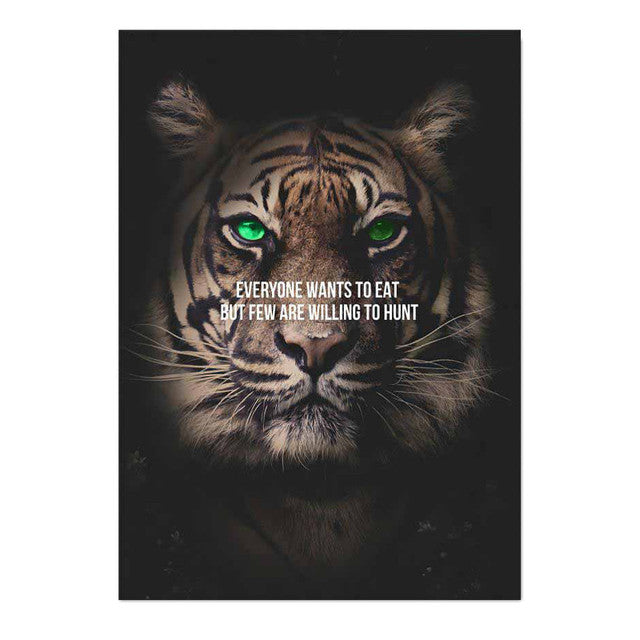 Poster Tigre bianco e nero